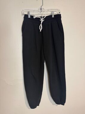 wild fable Black Drawstring Jogger Pants with White Cord